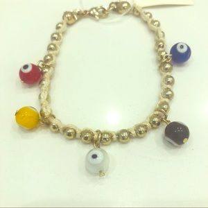 NWT greek eye bracelet with colorful beads
